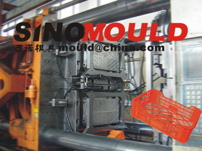crate mould 2 cavities on machine